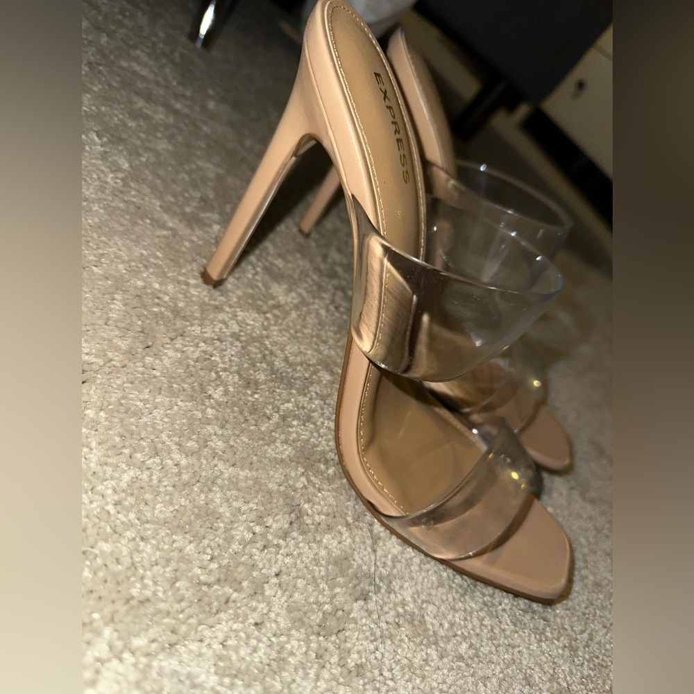 Clear & Nude heels